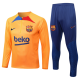 23/24  Barcelona Half pull up long sleeves training suit Orange (inkjet) Soccer Jersey