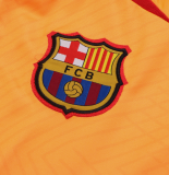 23/24  Barcelona Half pull up long sleeves training suit Orange (inkjet) Soccer Jersey