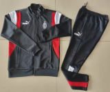 23/24 AC Milan Jacket Tracksuit black B款 Soccer Jersey