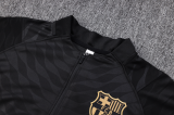 23/24  Barcelona Half pull up long sleeves training suit black Soccer Jersey