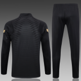 23/24  Barcelona Half pull up long sleeves training suit black Soccer Jersey
