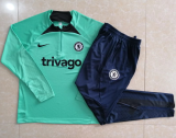 23/24  Chelsea Half pull up long sleeves training suit green Soccer jersey