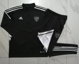 23-24  Mineiro Atlético Half pull up long sleeves Training suit black Soccer Jersey