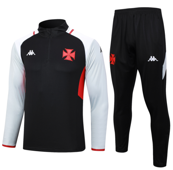23/24 Vasco da Gama Half pull up long sleeves training suit black Soccer Jersey
