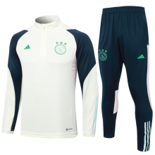 23-24 Ajax Half pull up long sleeves training suit light green Soccer Jersey