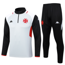 23/24 Vasco da Gama Half pull up long sleeves training suit light gray Soccer Jersey