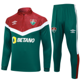 23/24 Fluminense Half pull up long sleeves training suit green Soccer Jersey