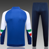 23/24 Italy Half pull up long sleeves Training suit pandan  Soccer Jersey