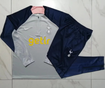 23/24 Tottenham Half pull up long sleeves training suit light gray Soccer Jersey