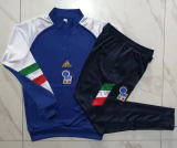 23/24 Italy Half pull up long sleeves Training suit pandan  Soccer Jersey