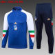 23/24 Italy Half pull up long sleeves Training suit pandan  Soccer Jersey