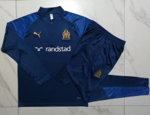 23/24 Marseille Half pull up long sleeves training suit sapphire blue Soccer Jersey
