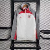 23/24 Corinthians white windbreaker WITH CAP