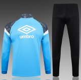 23/24 Gremio Half pull up long sleeves Training suit Light blue cut black Soccer Jersey