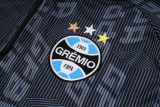 23/24 Gremio Half pull up long sleeves Training suit Light blue cut black Soccer Jersey