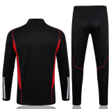 23/24 Sao Paulo Half pull up long sleeves Training suit black Soccer Jersey