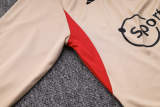 23/24 Sao Paulo Half pull up long sleeves Training suit Clay yellow Soccer Jersey