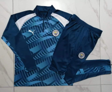 23/24 Manchester City Half pull up long sleeves training suit indigo Soccer Jersey