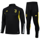 23/24  juventus Half pull up long sleeves Training suit black Soccer Jersey