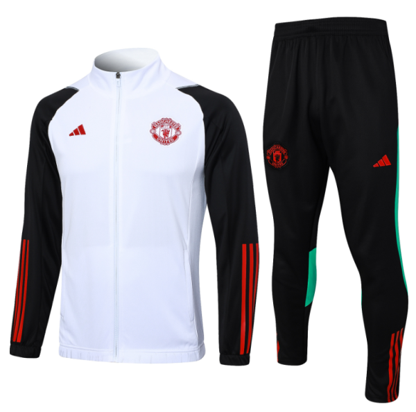 23-24 M-U Jacket Tracksuit white Soccer Jersey