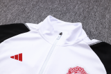23-24 M-U Jacket Tracksuit white Soccer Jersey
