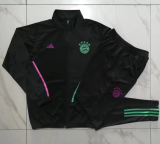 23/24 Bayern Munich Jacket Tracksuit Black Soccer Jersey