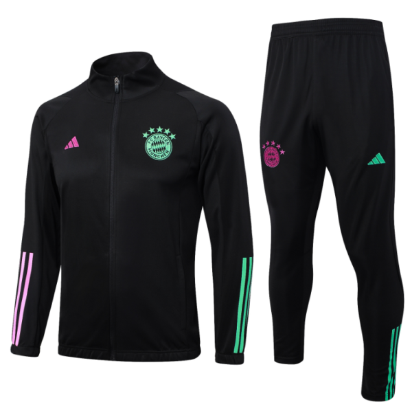 23/24 Bayern Munich Jacket Tracksuit Black Soccer Jersey