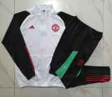 23-24 M-U Jacket Tracksuit white Soccer Jersey