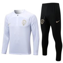 23/24 Corinthians Half pull up long sleeves Training suit white Soccer Jersey