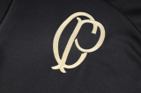23/24 Corinthians Half pull up long sleeves Training suit black Soccer Jersey
