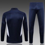 23/24 Italy Half pull up long sleeves Training suit sapphire blue Soccer Jersey