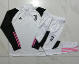 23/24  juventus Half pull up long sleeves Training suit white Soccer Jersey