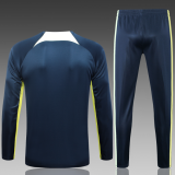 23/24 Brazil Half pull up long sleeves Training suit sapphire blue Soccer Jersey