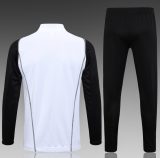 23/24 Real Madrid Jacket Tracksuit White (black sleeves) Soccer jersey