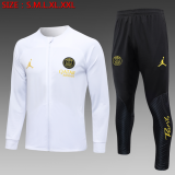 23/24  PSG Jacket Tracksuit white Soccer Jersey