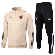 23/24 Sao Paulo Jacket Tracksuit  Clay yellow Soccer Jersey
