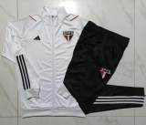 23/24 Sao Paulo Jacket Tracksuit  white Soccer Jersey