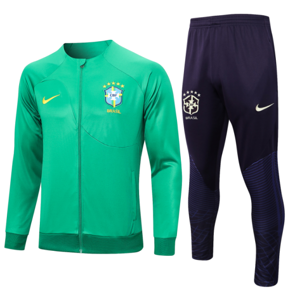 23-24 Brazil  Jacket Tracksuit  green Soccer Jersey