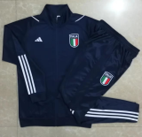 23/24 Italy Jacket Tracksuit  sapphire blue Soccer Jersey
