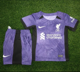 23/24 LIV home Kids away  purple Soccer Jersey