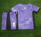 23/24 LIV home Kids away  purple Soccer Jersey