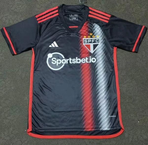 23/24 Sao Paulo embroidery Second away Fans Version Soccer Jersey
