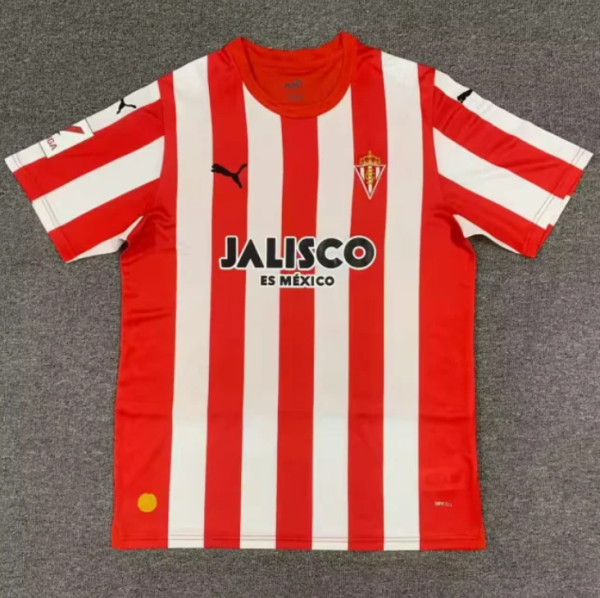 23-24 Sporting Gijon home Fan Version Soccer Jersey