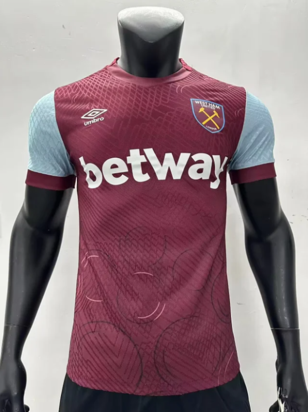 23-24 West Ham home Player Version Soccer Jersey