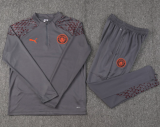 23/24 Manchester City Half pull up long sleeves training suit gray Soccer Jersey
