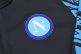23/24 Napoli Half pull up long sleeves Training suit EA7 dark blue Soccer Jersey