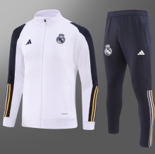 23/24 Real Madrid Jacket Tracksuit White Soccer jersey