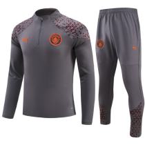 23/24 Manchester City Half pull up long sleeves training suit gray Soccer Jersey
