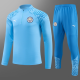 23/24 Manchester City Half pull up long sleeves training suit blue A款 Soccer Jersey