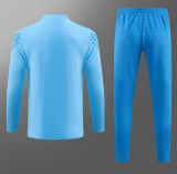 23/24 Manchester City Half pull up long sleeves training suit blue A款 Soccer Jersey